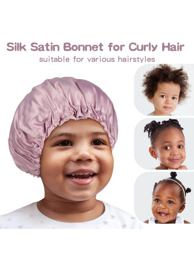 Fittia Baby Bonnet Toddler Bonnets Satin Hair Bonnet For Sleeping Adjustable For 636 Months Infant 12 Years Girls&Boys Pink Purple - Image 2