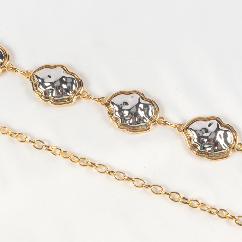 Two Tone Metal Wait Belt For Women - Image 3