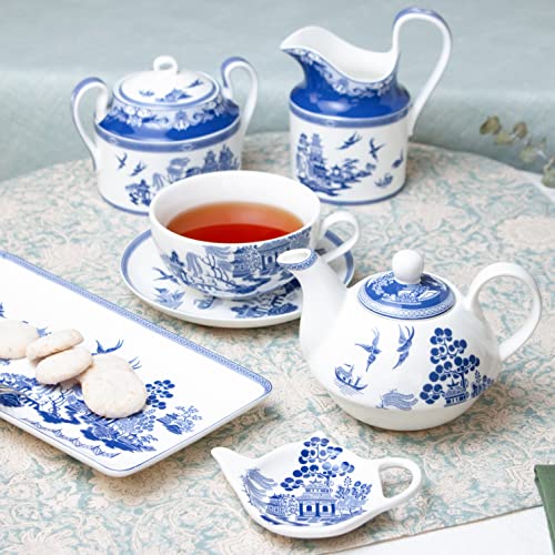 Grace Teaware Porcelain 4-Piece Tea for One (Blue Willow) - Image 3