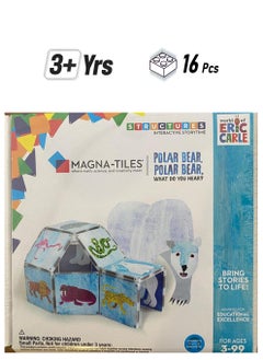MAGNA-TILES Polar Bear, Polar Bear, What Do You Hear? 16 Pieces| Magna-tiles By Eric Crale, Connect With Magnets, Kids Building Toys, For Ages 3+  - Image 1