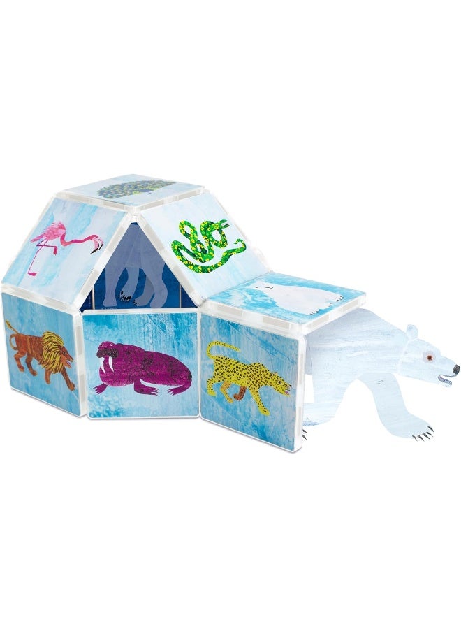 مجموعة إضافية من بلاط مغناطيسية على شكل دب قطبي من تصميم إريك كارل من الرأس إلى القدمين من CreateOn، مجموعة بناء للأطفال، ألعاب بناء مغناطيسية للأطفال، ألعاب STEM للأولاد والبنات من سن 3 سنوات فما فوق، 24 قطعة - Image 5