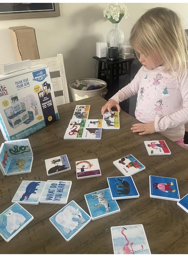 مجموعة إضافية من بلاط مغناطيسية على شكل دب قطبي من تصميم إريك كارل من الرأس إلى القدمين من CreateOn، مجموعة بناء للأطفال، ألعاب بناء مغناطيسية للأطفال، ألعاب STEM للأولاد والبنات من سن 3 سنوات فما فوق، 24 قطعة - Image 2