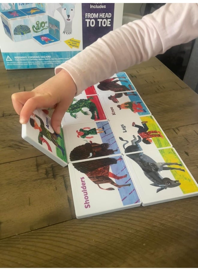 مجموعة إضافية من بلاط مغناطيسية على شكل دب قطبي من تصميم إريك كارل من الرأس إلى القدمين من CreateOn، مجموعة بناء للأطفال، ألعاب بناء مغناطيسية للأطفال، ألعاب STEM للأولاد والبنات من سن 3 سنوات فما فوق، 24 قطعة - Image 4