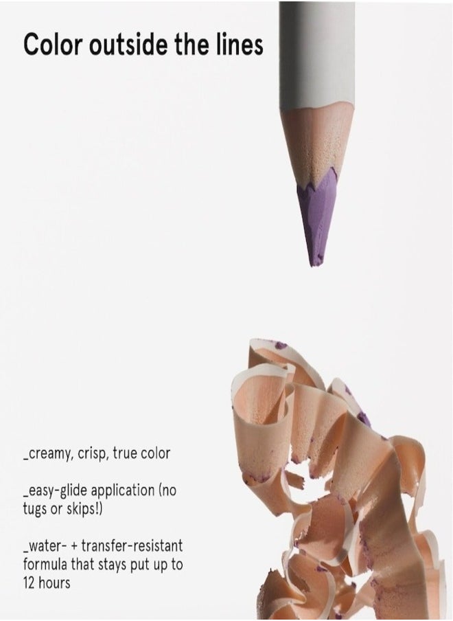 Glossier - GLOSSIER No. 1 Pencil Creamy Long-Wearing Eyeliner, Rococo - deep eggplant 1.2g - Smooth, Long-Lasting Definition - Image 1