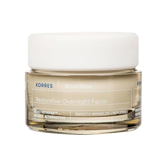 KORRES White Pine Restorative Overnight Facial Cream, Night Face Moisturizer for Mature Skin with Meno Reverse Technology and Retinol Alternative, Smoothing and Hydrating Cream for Women, 1.35 Fl Oz - Image 1