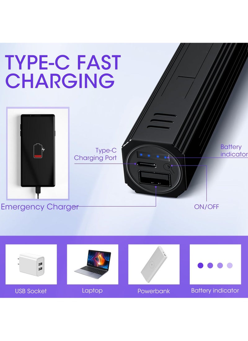 UV Flashlight, 365nm LED Blacklight, Portable Rechargeable UV Flashlight for Quickly Identify Cat Moss, Pet Urine Detection, Bed Bug, Scorpion Searching, Resin Curing - Image 4