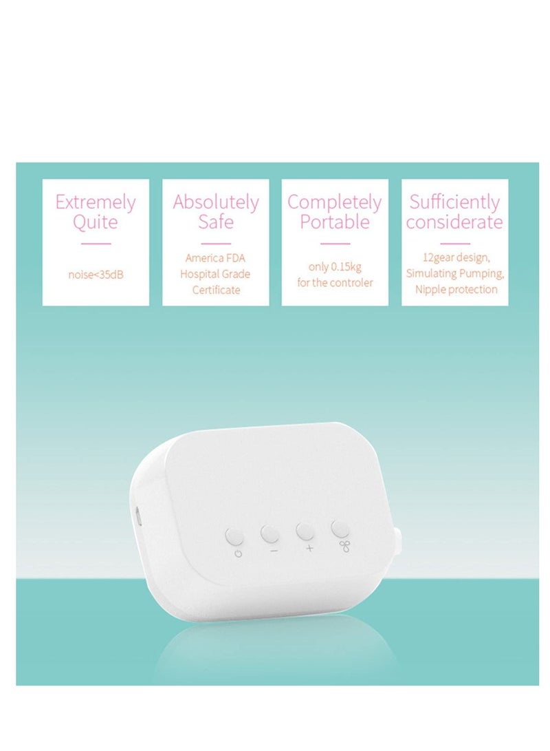 SYOSI Electric Breast Pump w/Pumping Massaging Modes, Dual Suction Nursing Breastfeeding Breastpump, BPA Free Ultra-Quiet Milk Pump for Travel - Image 2