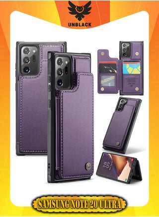 Wallet Case for Samsung Galaxy Note 20 Ultra, Premium Handmade Durable PU Leather Slim Shockproof Case with [Double Magnetic Clasp] [Card Holder] [Kickstand] [RFID Blocking] (Purple) - pzsku/Z7A58C0B85A500DA1BE3EZ/45/_/1725054871/a48585df-7154-40fd-a3ea-5b601f1ba995