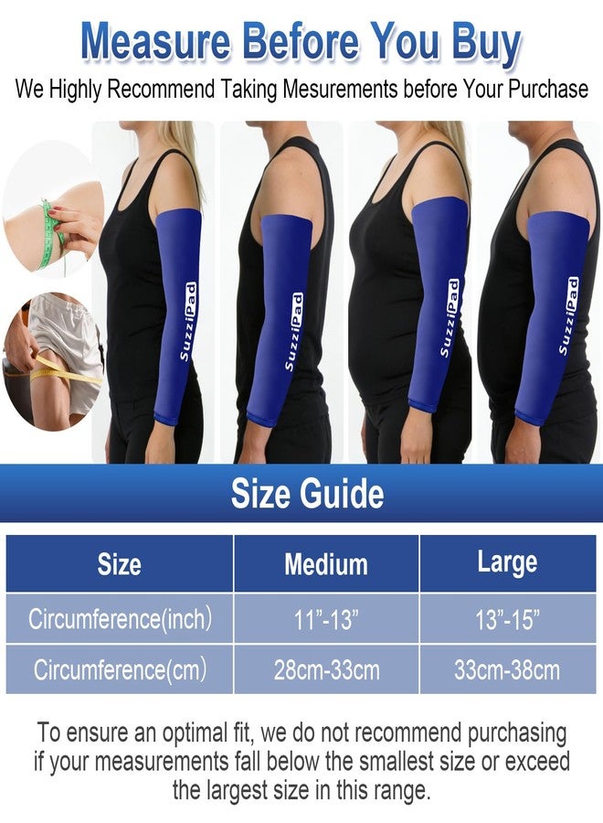 Suzzipad Extended-Length Elbow Ice Pack for Pitchers, Flexible Arm ice Pack Sleeve, 360° Reusable Gel Wrap for Upper Arm, Wrist, Shin Splint, Tendonitis and Golfers Relief, Blue, Medium - Image 5