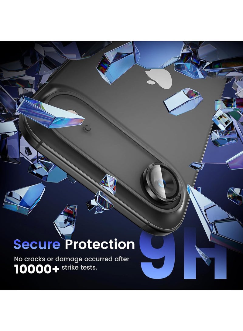 حامي عدسة الكاميرا لجهاز آيفون إير [حماية من السقوط] [تغطية كاملة] [معدن ثلاثي الأبعاد] [متوافق مع الجراب] غطاء زجاجي مقسى للكاميرا — أسود - Image 4
