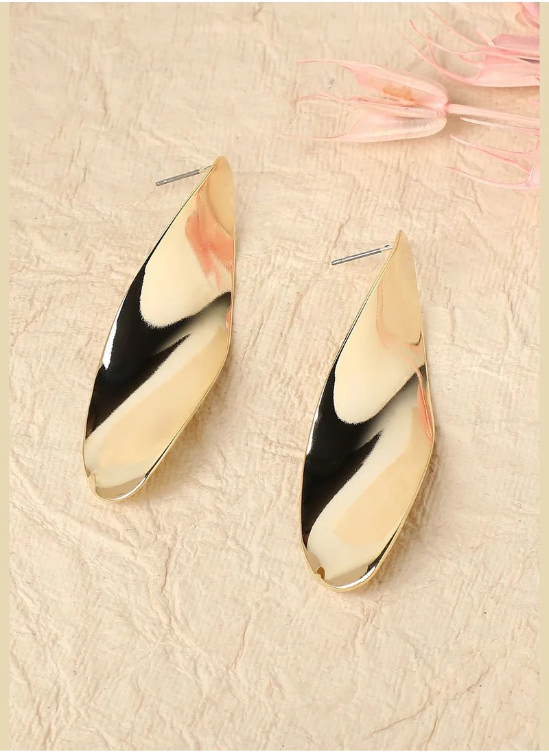 SOHI Gold Plated Designer Stone Party Wear Drop Earring For Women