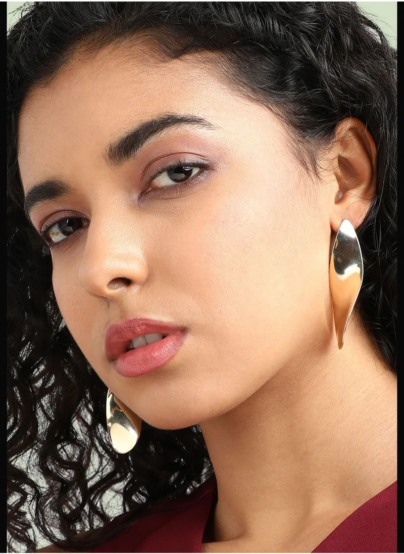 SOHI Gold Plated Designer Stone Party Wear Drop Earring For Women