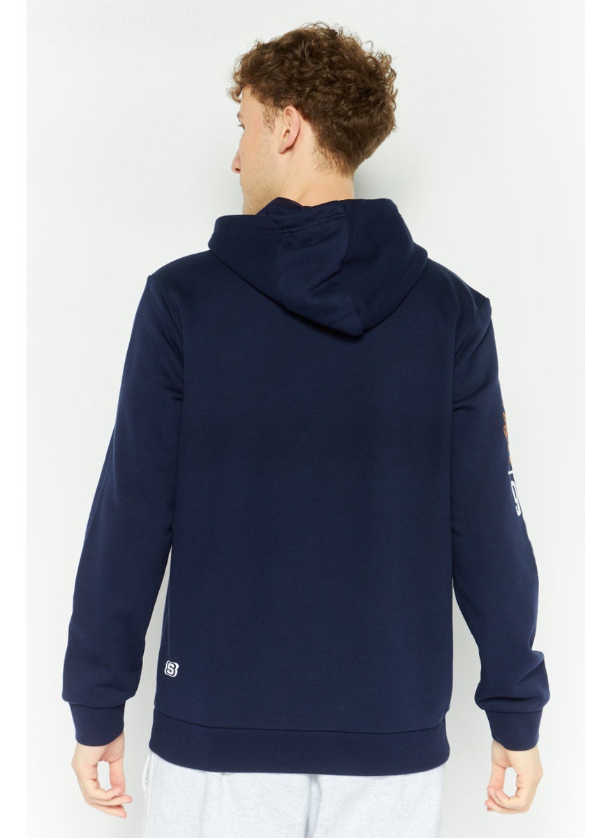 SKECHERS Men Sportswear Fit Long Sleeves Outdoor Hoodies, Navy  - Image 4