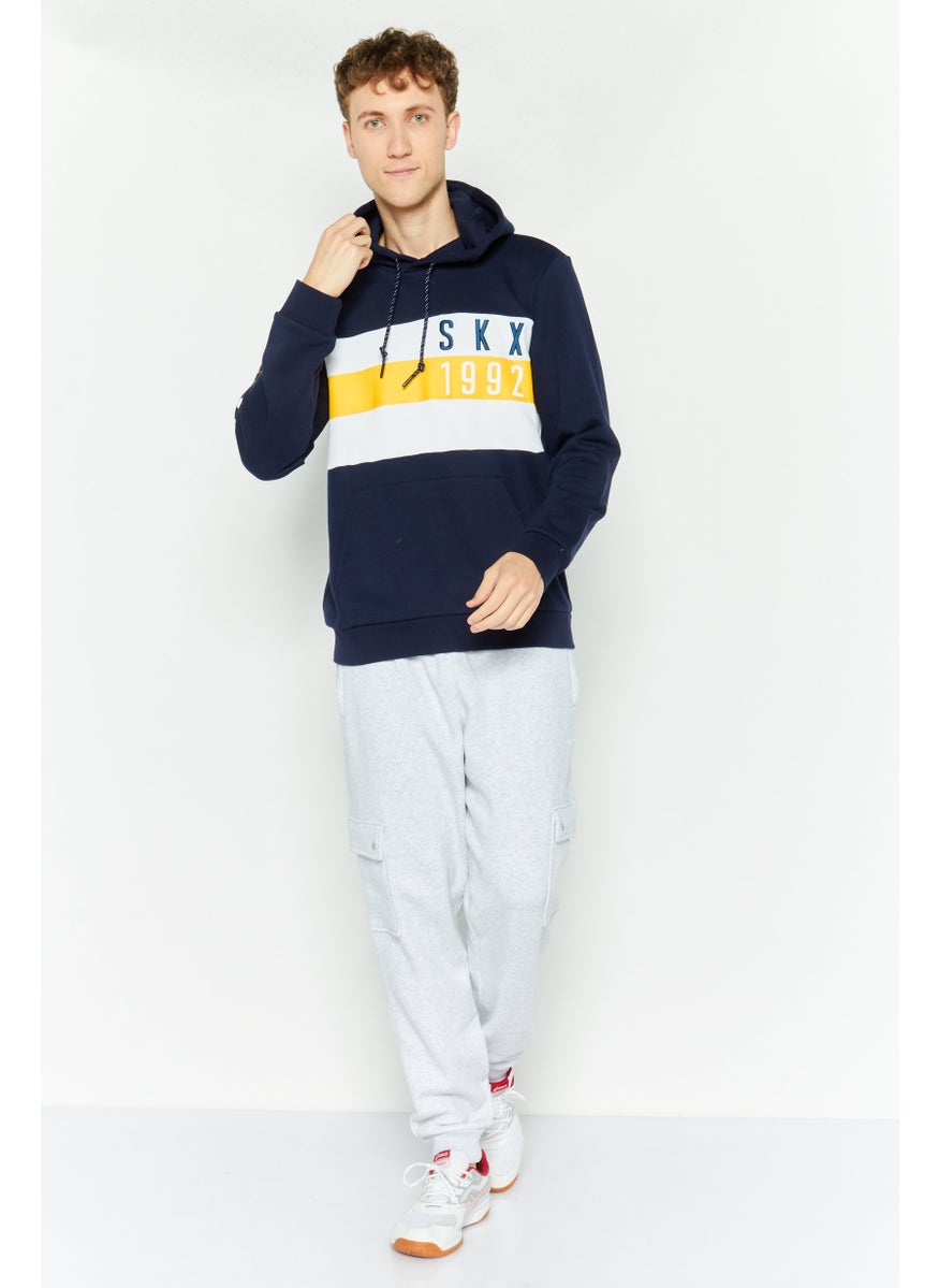 SKECHERS Men Sportswear Fit Long Sleeves Outdoor Hoodies, Navy  - Image 2