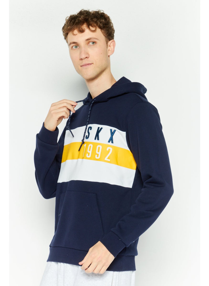 SKECHERS Men Sportswear Fit Long Sleeves Outdoor Hoodies, Navy  - Image 3