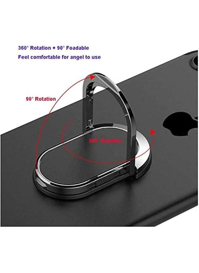 Generic Phone Ring Holder, 360 Adjustable Mobile Phone Loop Universal Cell Phone Finger Grip Ring Zinc Alloy Ring Stand for All Smartphones, for Magnetic Car Mount Cpatible, Black  - Image 3