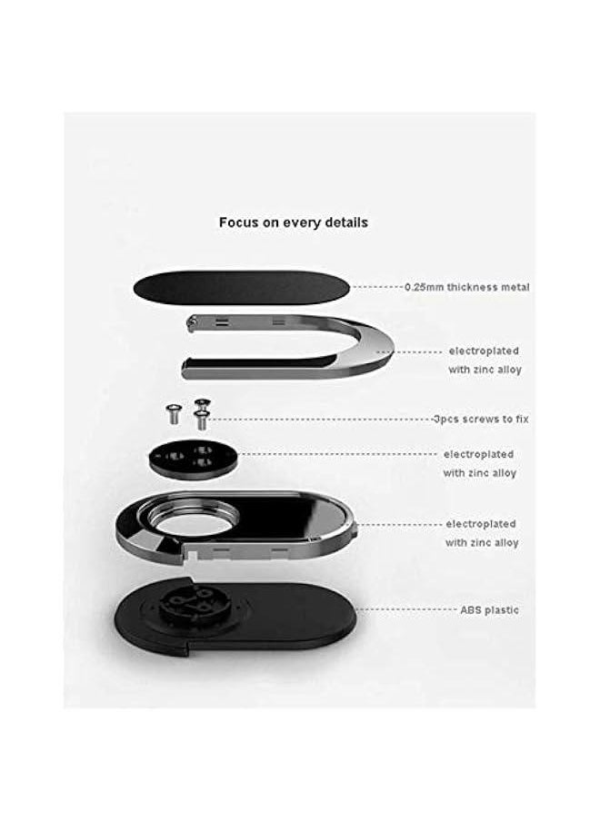 Generic Phone Ring Holder, 360 Adjustable Mobile Phone Loop Universal Cell Phone Finger Grip Ring Zinc Alloy Ring Stand for All Smartphones, for Magnetic Car Mount Cpatible, Black  - Image 4