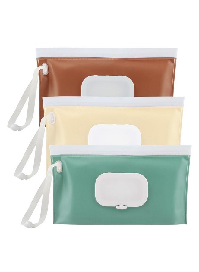 LVOERTUIG - Wipes Dispenser, 3pcs Portable Baby Wipe Case, Baby Wipes Container, Refillable Baby Wipes Container, Wipe Holder, Reusable Wet Wipe Pouch for Outdoor Camping Hiking - Image 1