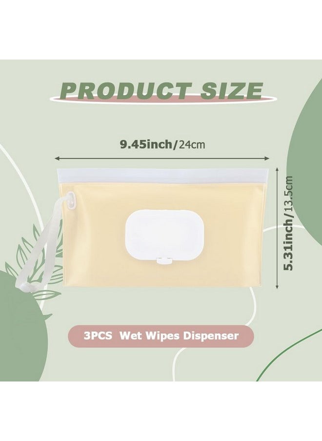 LVOERTUIG - Wipes Dispenser, 3pcs Portable Baby Wipe Case, Baby Wipes Container, Refillable Baby Wipes Container, Wipe Holder, Reusable Wet Wipe Pouch for Outdoor Camping Hiking - Image 1