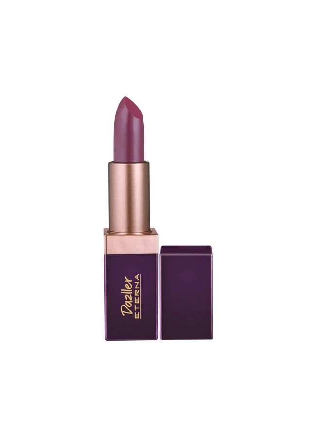 DAZLLER Eterna Lip Eleganz Lipstick 4G 1011 Purple Pink Creme Sheen Smudgeproof Lightweight Singlestroke Application Intense Pigmentation Enriched With Herbal Extracts Vegan Crueltyfree - Image 1