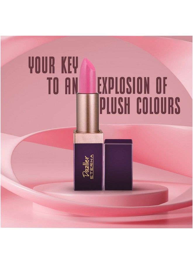 DAZLLER Eterna Lip Eleganz Lipstick 4G 1011 Purple Pink Creme Sheen Smudgeproof Lightweight Singlestroke Application Intense Pigmentation Enriched With Herbal Extracts Vegan Crueltyfree - Image 5