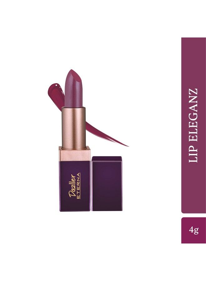 DAZLLER Eterna Lip Eleganz Lipstick 4G 1011 Purple Pink Creme Sheen Smudgeproof Lightweight Singlestroke Application Intense Pigmentation Enriched With Herbal Extracts Vegan Crueltyfree - Image 3