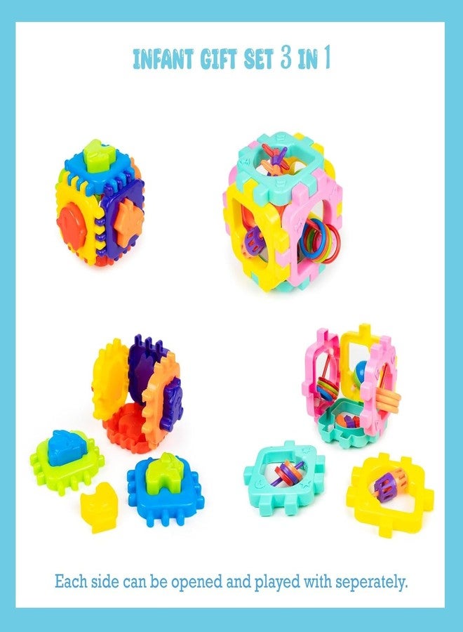 Space Enterprises Space Emterprises Containing Set Hammer Ball Cube Rattle and Nursery Montessori Learningb and Toddlers Toy for Kids (Multicolor) - Image 3