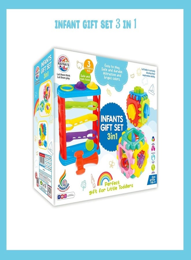 Space Enterprises Space Emterprises Containing Set Hammer Ball Cube Rattle and Nursery Montessori Learningb and Toddlers Toy for Kids (Multicolor) - Image 4