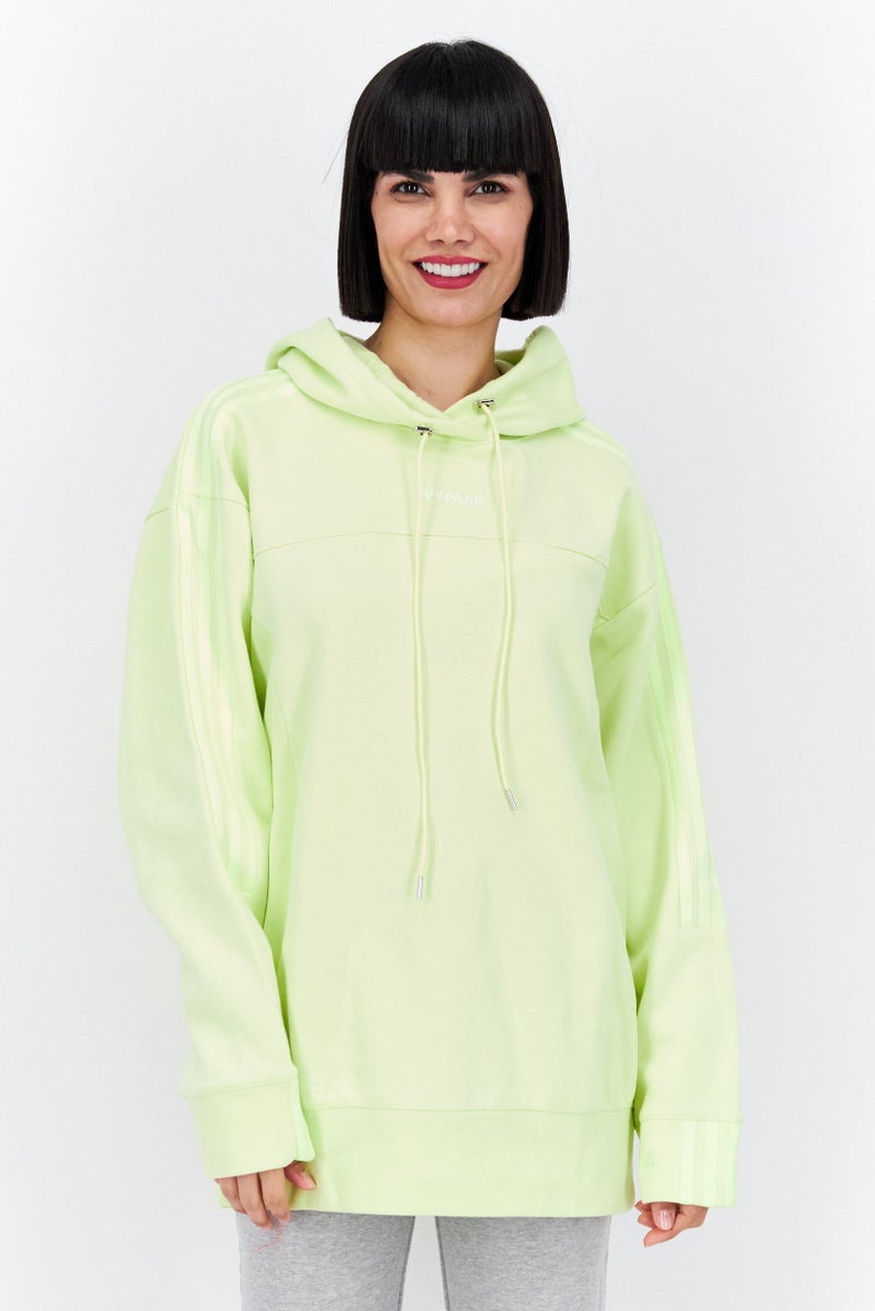 Adidas Adidas x Ivy Park Women Sportswear Fit Long Sleeve Outdoor Hoodies, Lime Green - Image 1