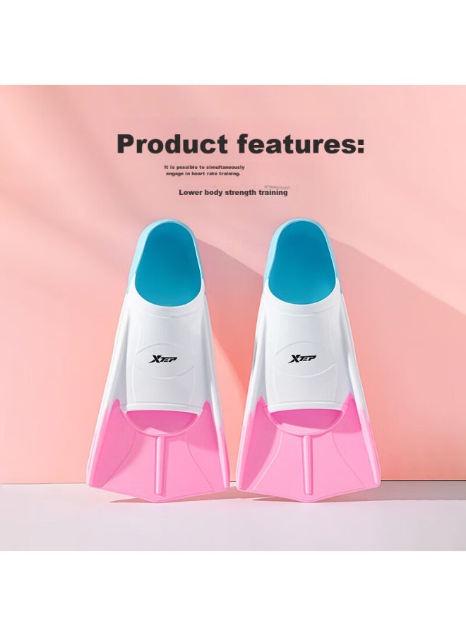 Xtep Swimming Fins, Professional Training, For Adults And Children, Comfortable And Durable, Swimming Fins, Diving, Freestyle, Breaststroke, Quick Learning Equipment, F210002, Pink-white Three-color, Xs - Image 5