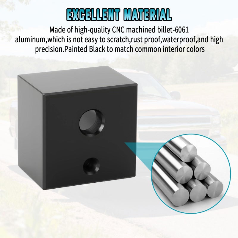 Alpha Rider 1.5" Seat Lift Spacer Kit for 1999-2013 Chevy Silverado GMC Sierra 1500 2500 3500 Billet Aluminum Black 4pcs - Image 5