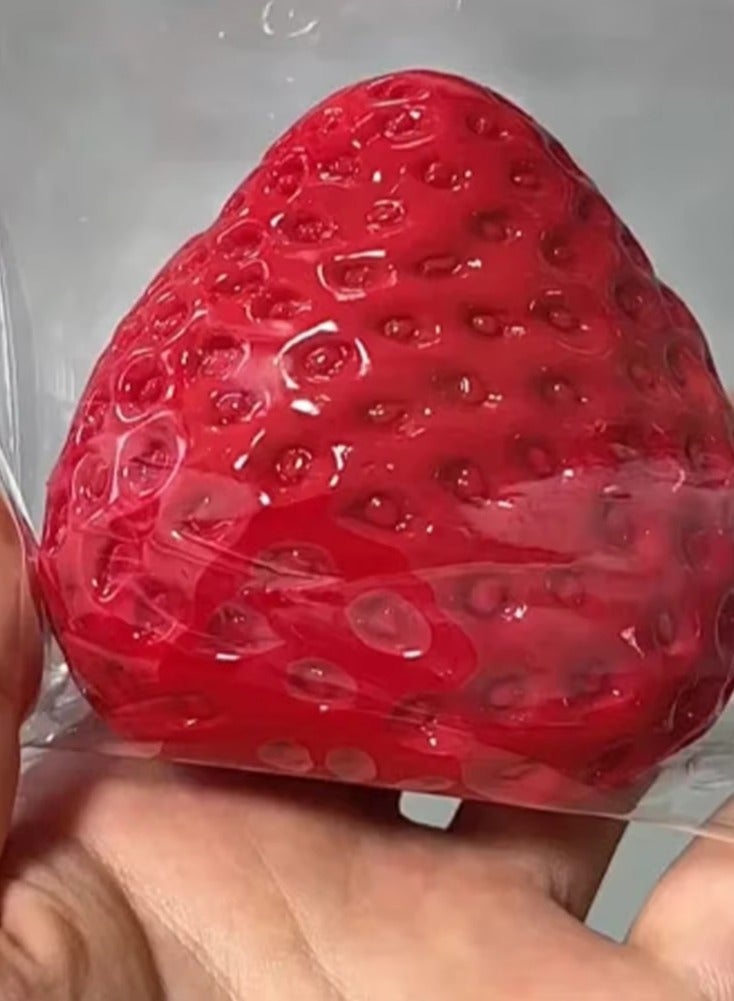 كاواي لعبة الفراولة الناعمة القابلة لإعادة الاستخدام، لعبة محاكاة الفراولة الناعمة، لعبة الضغط البطيئة، هدية عيد ميلاد - Image 2