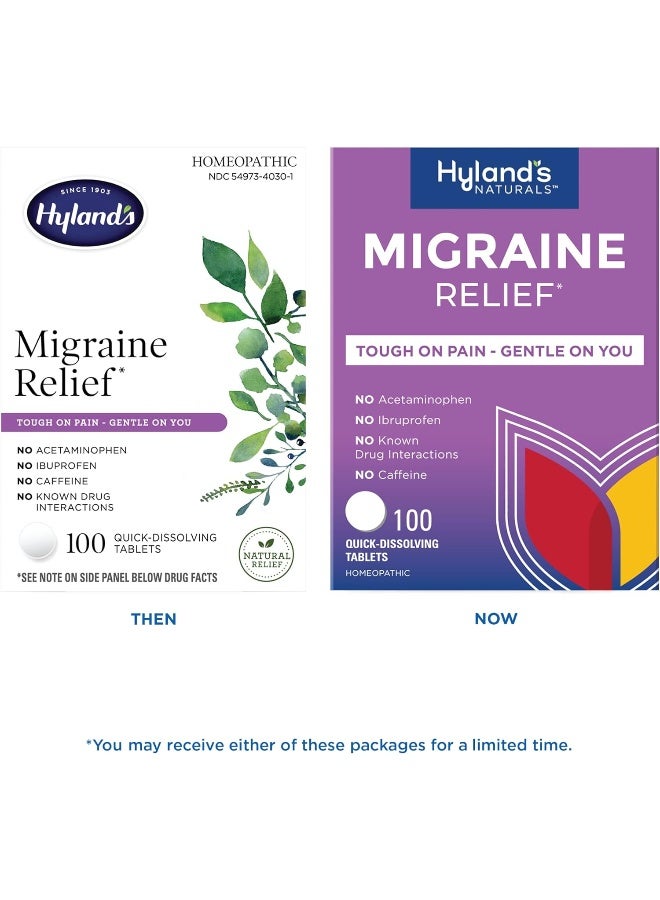 Hyland's Naturals Migraine Headache Natural Pain Relief Tablets - Image 2