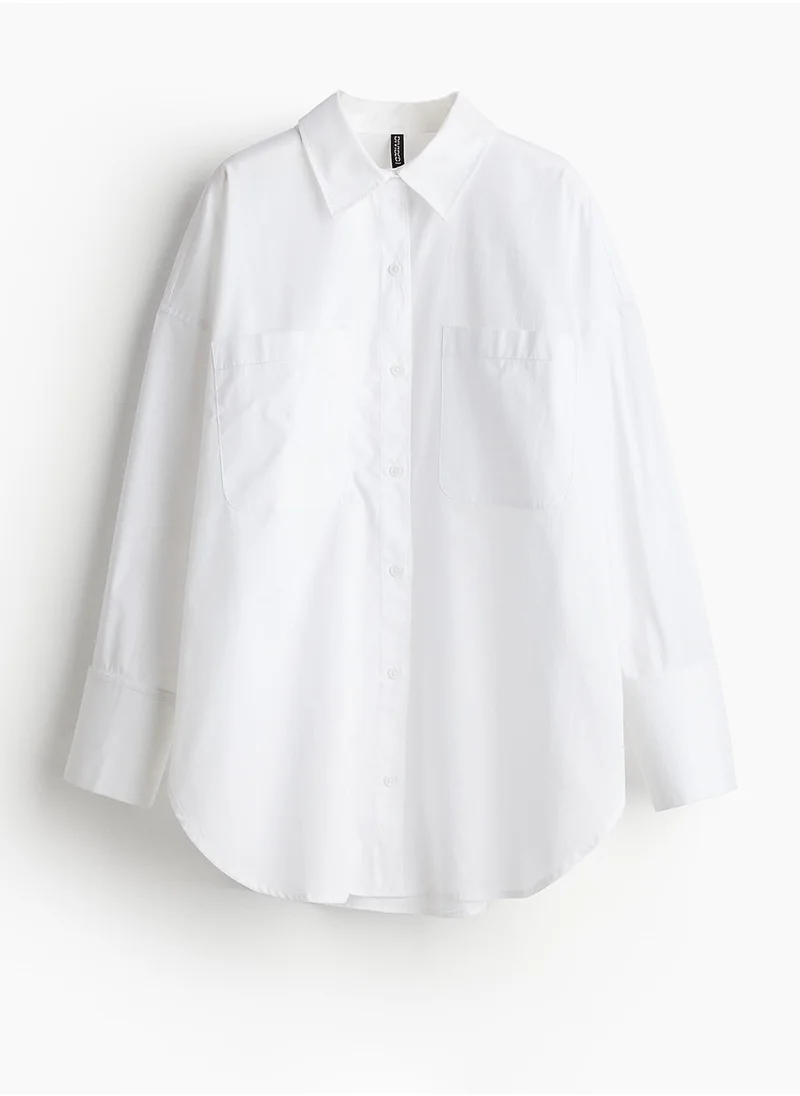 H&M Oversized Poplin Shirt