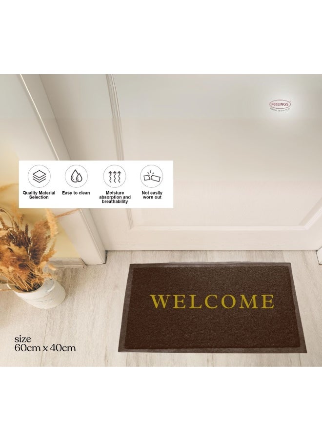 Feelings Feelings Welcome Door Mat 40 X 60 Cm Brown  - Image 2
