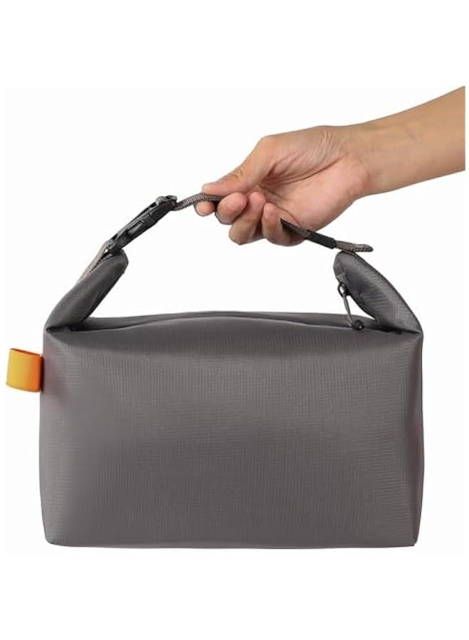 بيوينتي شنطة غداء للبالغين من النساء والرجال نالاكال قابلة لاعادة الاستخدام بسعة كبيرة حاويات طعام مبردة صغيرة مانعة للتسرب صندوق للعمل والسفر والاماكن الخارجية والنزهات المدرسية مقاس واحد رمادي البوليستر - Image 1