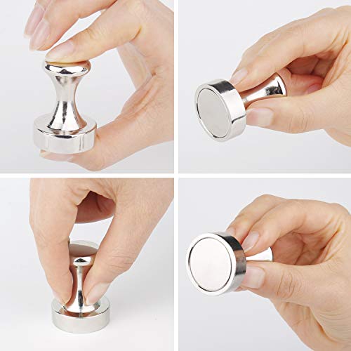 Magreen Office Magnets, Practical Magnets, Diameter 1.26 inch(32mm) Strong Heavy Duty Neodymium Magnet Hooks, Super Powerful Stylish Magnetic Push Pins, Pack of 2 - Image 2