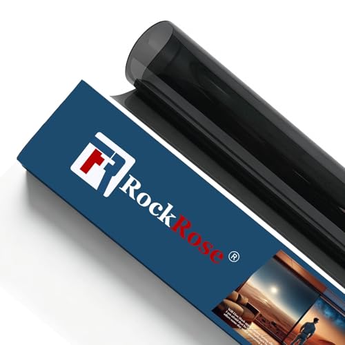 RockRose 50 Premium Carbon Car Window Tint Film 40 in x 100FT 2PLY Charcoal Privacy Film UV Heat Blocking Tint for Car or Home Adhesive Film Easy Shrink Plotter Friendly Pro Grade - Image 1
