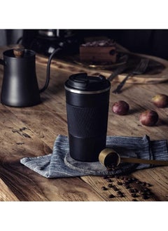 Generic Original 510 ml Thermos Mug, Thermal Bottle, Vacuum Insulated Tea Coffee Thermos 304 Stainless Steel Travel Mug for Hot and Cold Drinks, Perfect for Kids and Babies. Leakproof Design, Great Gift for Outdoor, Office, Home, Sports Coffee Mug Nescafe Cappuccino Tea - Car Seat Mug - Coffee Mug - Double Wall Stainless Steel Insulated with Flip Lid to Keep Drinks Hot and Cold - Stainless Steel Vacuum Insulated Double Wall Thermal Cup for Tea Coffee Travel with Flip Lid for Hot and Cold Drinks for 6 Hours - Thermal Flask with Silicone Heat Insulation to Protect Hands from Burns  - Image 5
