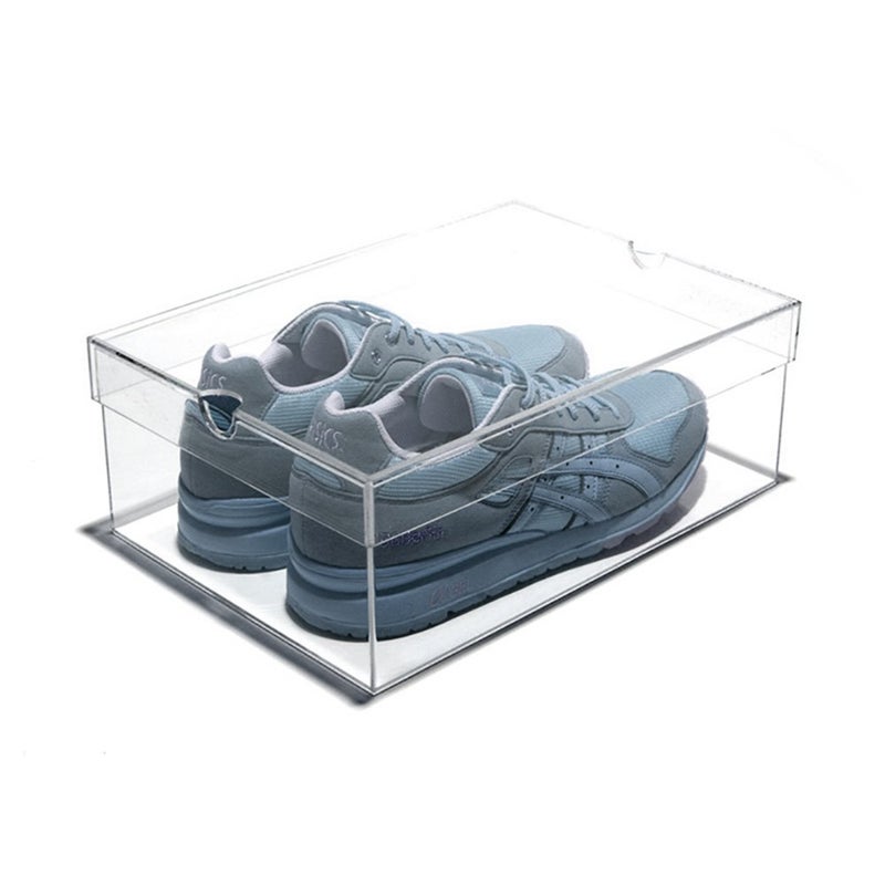 OnDisplay Luxury Acrylic Shoe Box  Clear Lucite Shoebox with Lid MediumWomens
