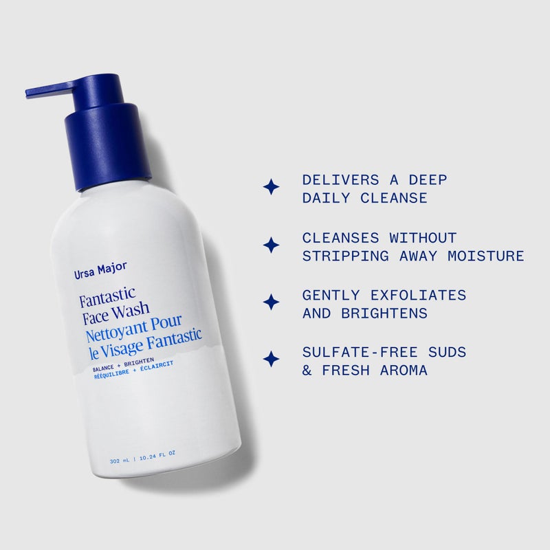 Ursa Major Fantastic Face Wash | Natural, Vegan & Cruelty Free | Daily Foaming Facial Cleanser for Men & Women | 10.24 oz - Image 3