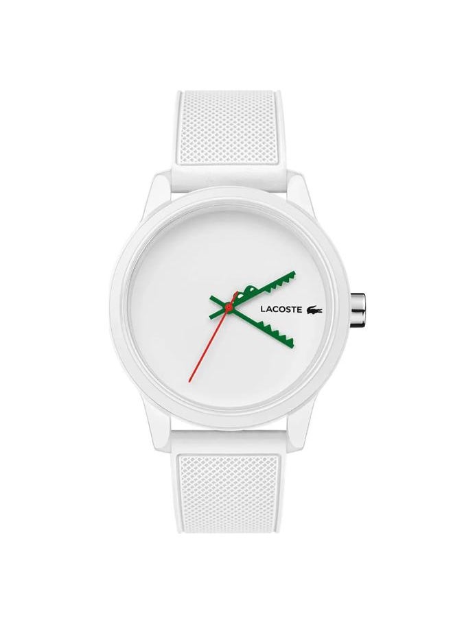 Lacoste Analogue Watch for Men with White Silicone Bracelet - 2011069, White - pzsku/Z7A5949369DBB4654CFB7Z/45/_/1728401938/a676d7d8-72fc-41da-9f10-e4131e39ab16