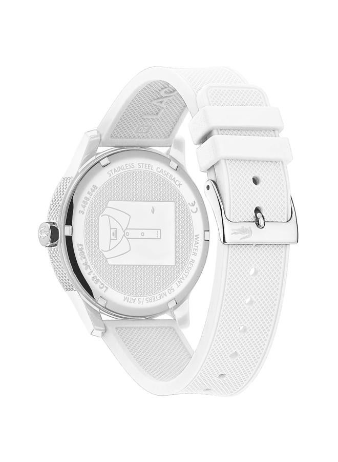 LACOSTE Lacoste Analogue Watch for Men with White Silicone Bracelet - 2011069, White - Image 3