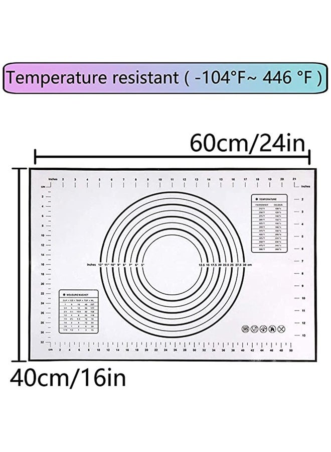 Silicone Pastry Mat Non Slip with Measurement Fondant Mat, Counter Mat, Dough Rolling Mat, Oven Liner, Pie Crust Mat-black Strongly Adhesive Premium Silicone and Glass Fiber 16''(W) 24''(L)  - Image 4