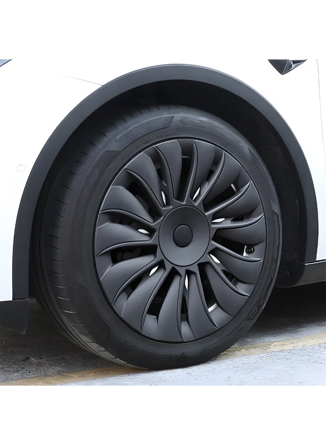 HPS Tesla Model Y 19-Inch Wheel Covers – Storm Symmetrical B-Style | Premium ABS Rim Protectors (Set of 4)  - Image 4