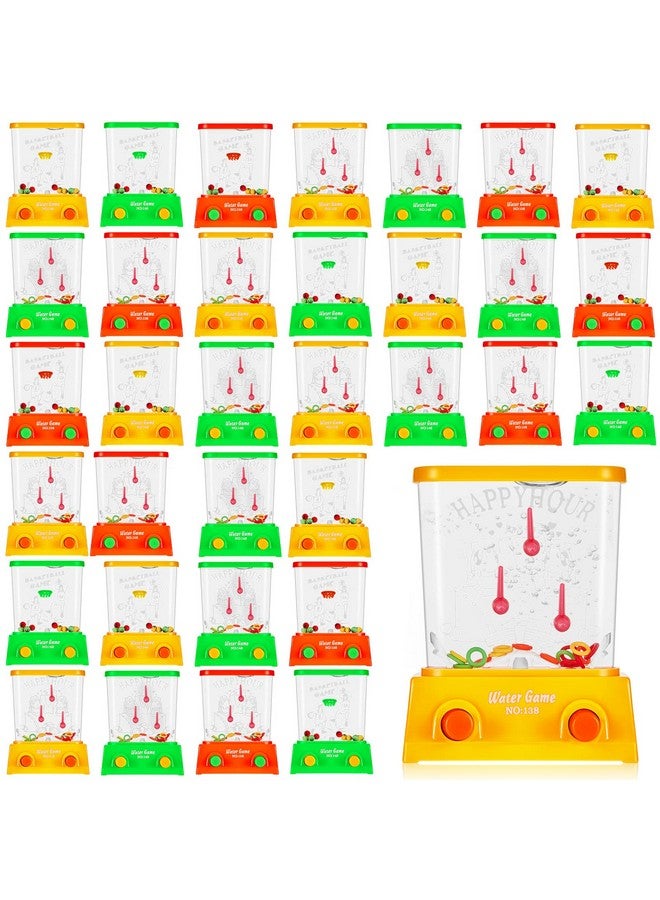 Lewtemi Lewtemi 100 Pcs Water Ring Toss Handheld Game Bulk Retro Pastime Games Handheld Toys Party Favor Basketball Fun Gifts, Without Water  - Image 1