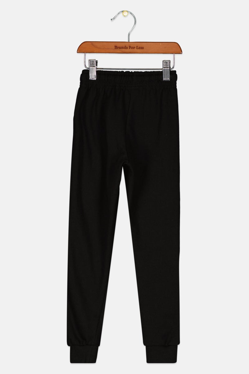 MARVEL Kids Boy Graphic Print Jogger Pants, Black  - Image 2