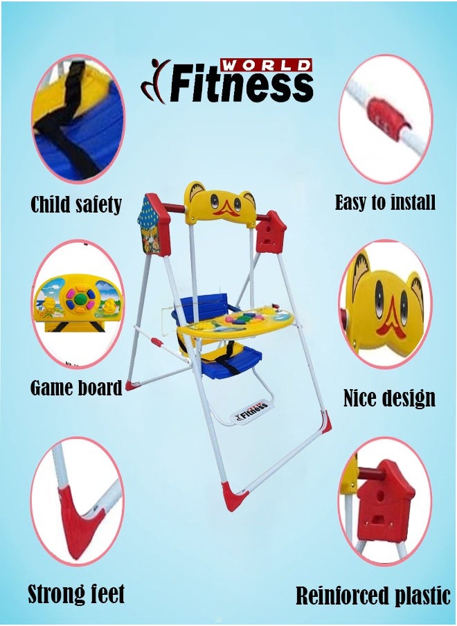 Fitness World - Children's swing, adult swing, hanging swing, garden swing, rocking chair swing, chair swing, chair swing, wall swing, home swing, bobo swing - Image 1