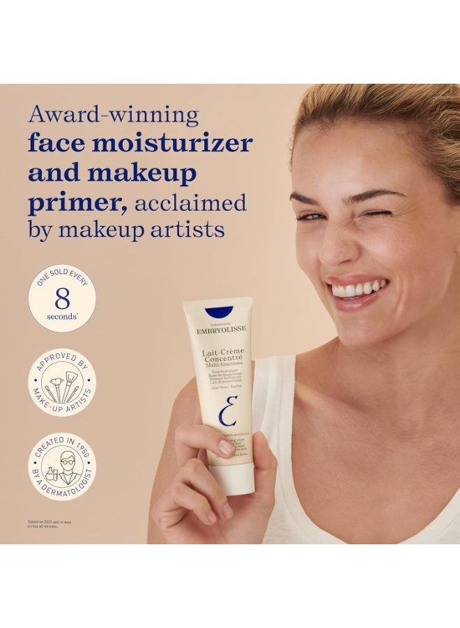إمبريوليس (Embryolisse) كريم "ليه-كريم كونسانتريه" (Lait-Crème Concentré) - مرطب يومي متعدد الاستخدامات، وبرايمر للمكياج، ومزيل للمكياج؛ كريم فرنسي للوجه غني بزبدة الشيا والصبار، مناسب لجميع أنواع البشرة، 75 مل (عبوة من قطعتين) - Image 3