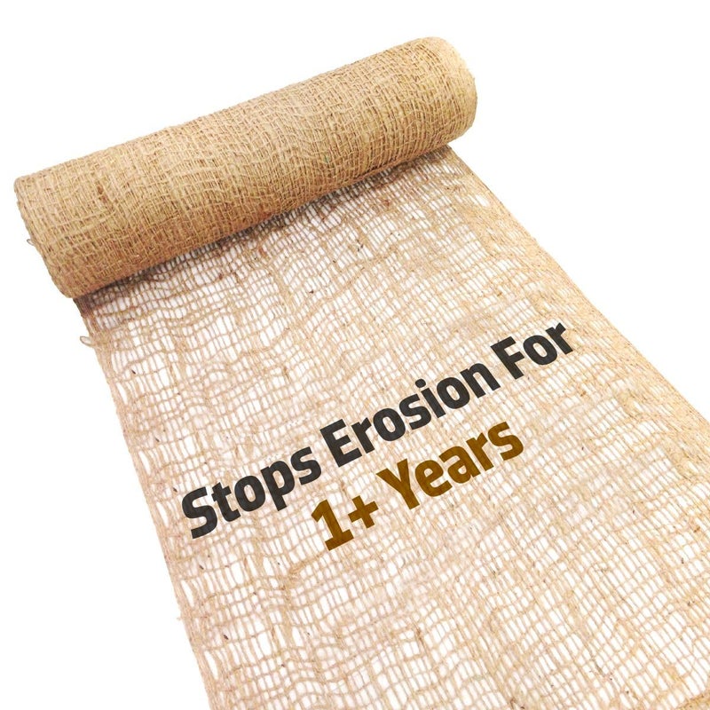 Sandbaggy Sandbaggy Jute Netting Roll 4 ft x 225ft Biodegradable Erosion Control Blanket for Slopes Hills  Drainage EcoFriendly Durable Soil Stabilizer ContractorApproved for Landscaping 1 Roll 